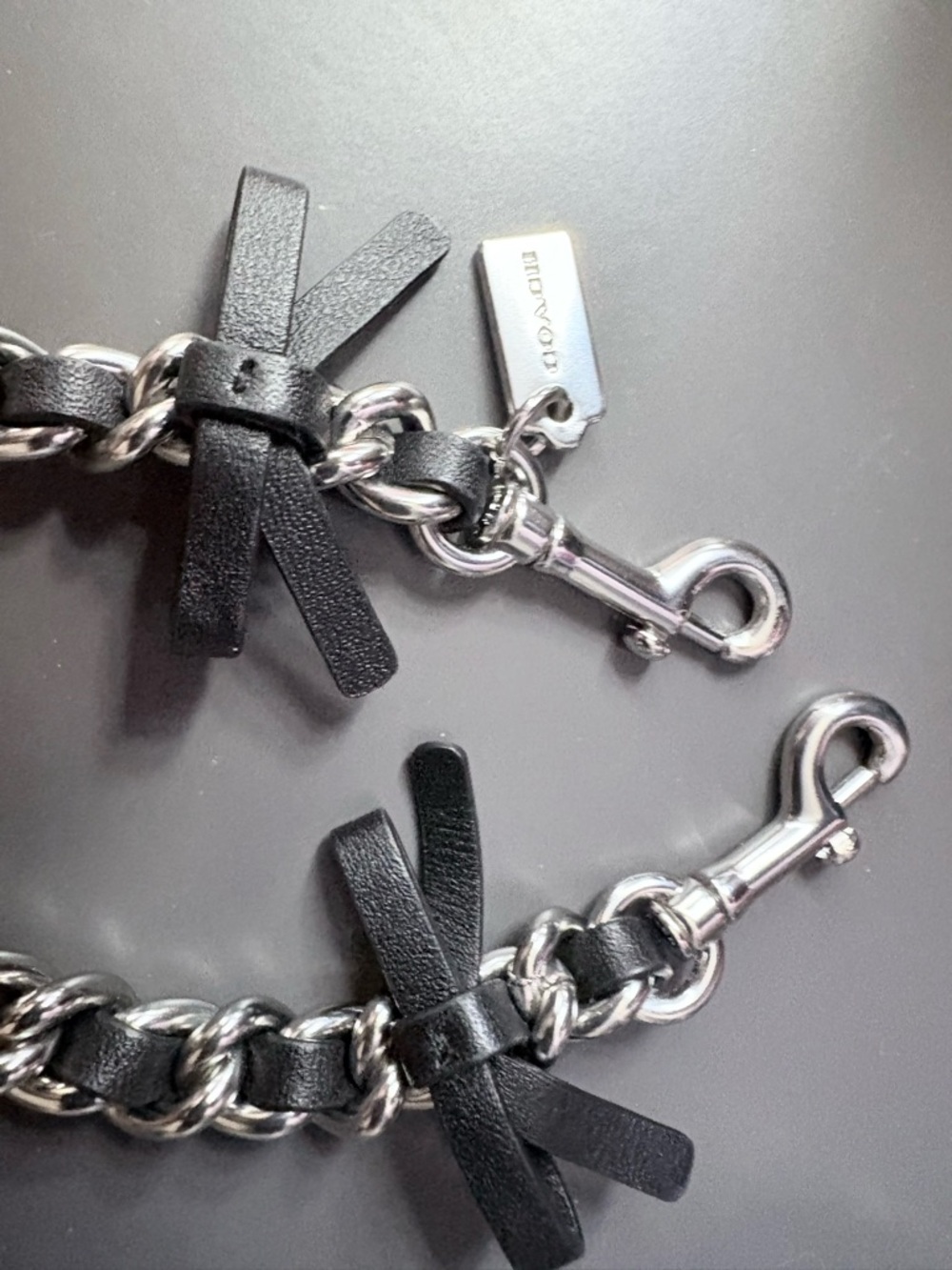 Authentic Coach Leather Chain
Strap With Bows (CY260) - Picture 2 of 3
